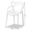 Baxton Studio Landry ModernWhite Finished Polypropylene Plastic 4-Piece Stackable Dining Chair Set, PK4 192-4PC-12028-ZORO - alternate 3